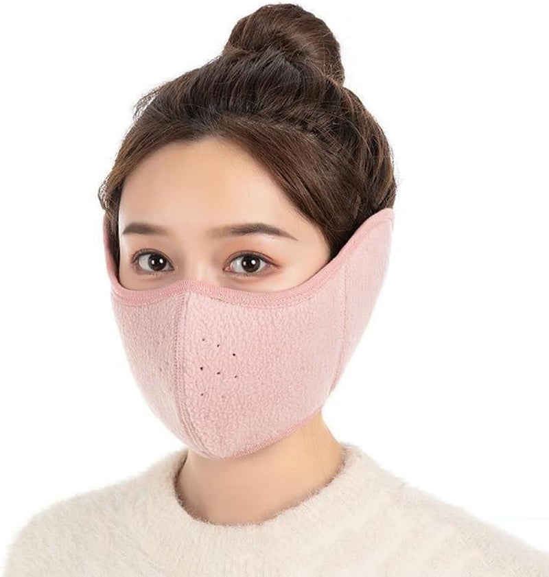 TecHong Unisex Winter Warm Mask with Ear Cover - 360 Degree Wrap Dustproof Breathable Half Face Mouth Cover Face Earflaps - Image 1